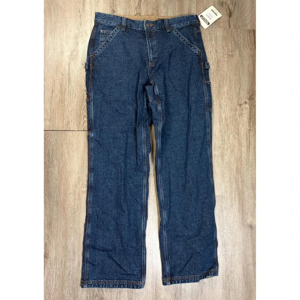 NWT Duluth Flex Ballroom Carpenter Jeans 34x32 Denim Roomy Utility Fit